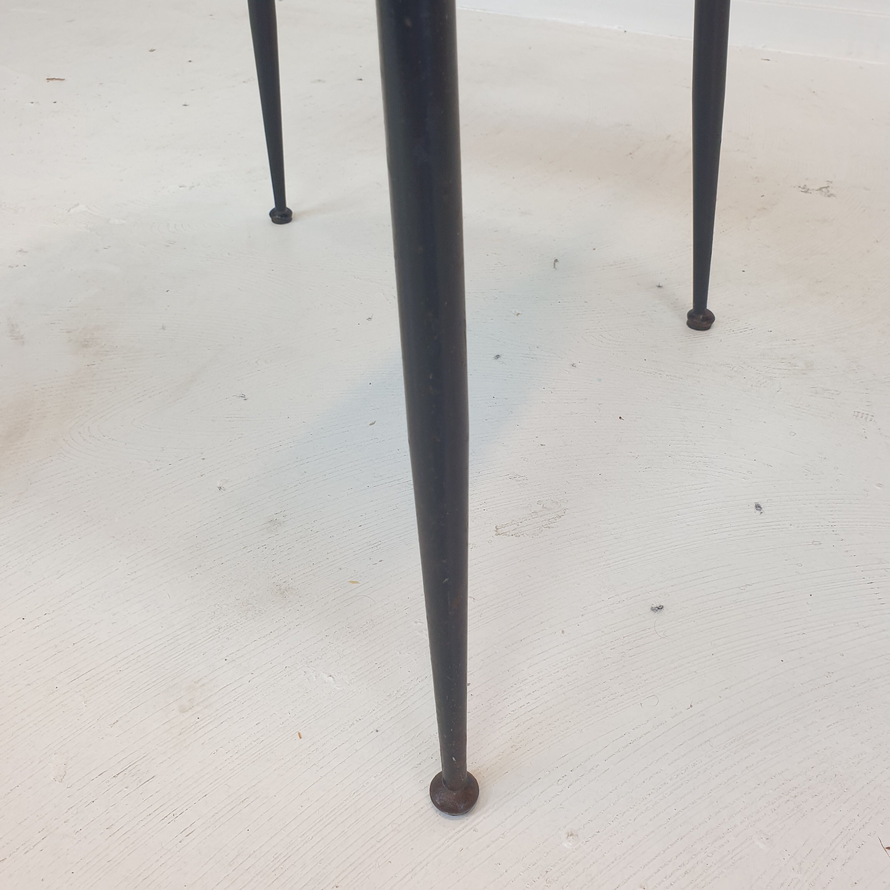 Set of 4 Italian Metal Dining Chairs, 1960's