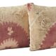 Set of 2 vintage embroidered cushion covers 41x61 cm