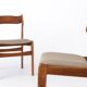 2 of 5 Vintage Danish Chairs 1960s - Walnut Chair Frame