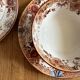 2 antique cups with saucers Sarreguemines Kyoto ironstone