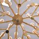 Golden chandelier by Angelo Brotto for Esperia Italia