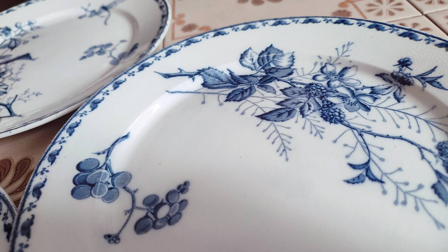 5 Carmen dinner plates by UetC Sarreguemines