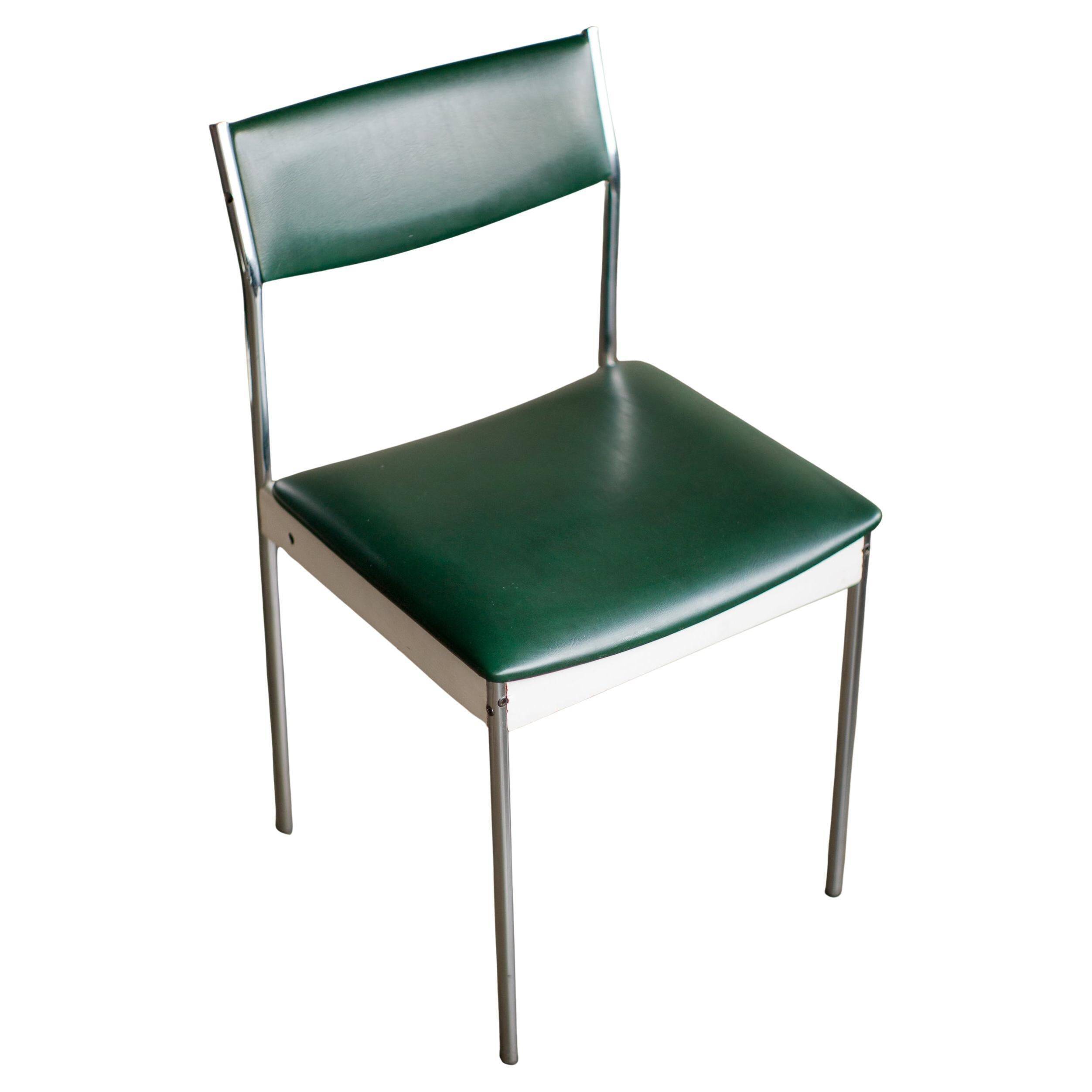 Minimalist set of four Dutch mid-century dining chairs, c. 1960.