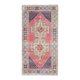 Tapis vintage turc Oushak fait main en laine et coton rose