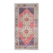 Vintage Turkish Oushak Handmade Wool Cotton Pink Area Rug 122x209
