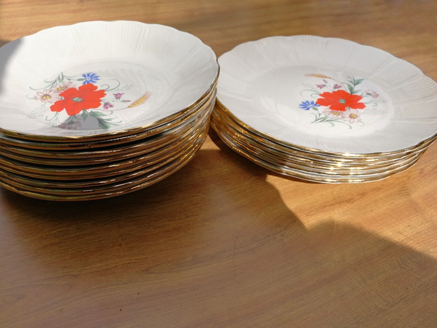 Lot of 15 Old Plates L'Amandinoise 1950s