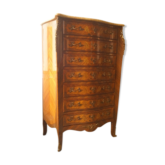 Semainier en bois de rose Louis XI