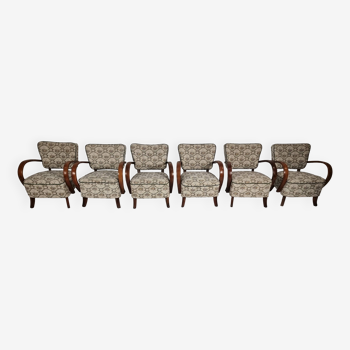 H 269 Lounge Chairs by Jindřich Halabala for Up Zavody, 1940s, Set of 6