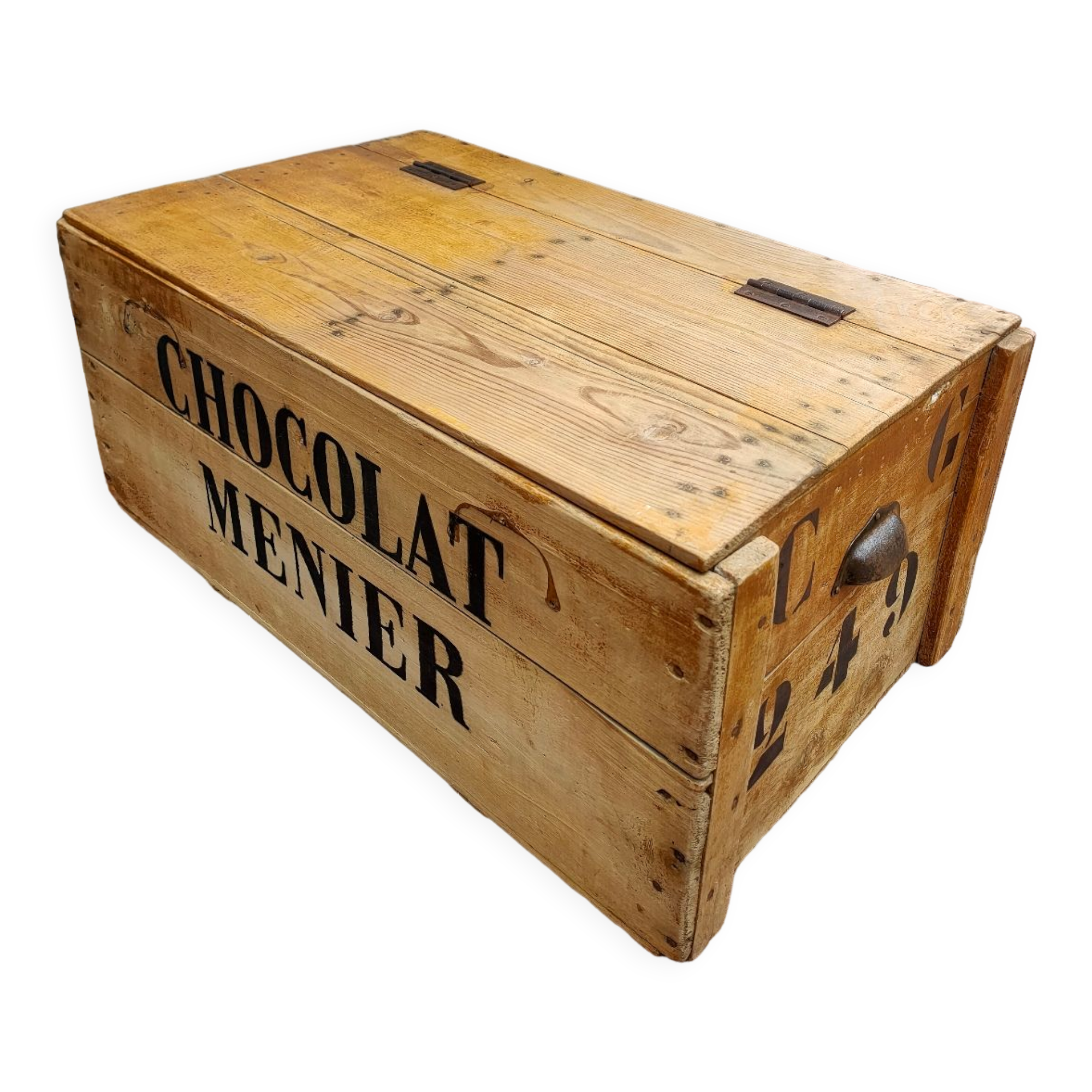 Former Chocolat Menier advertising wooden box