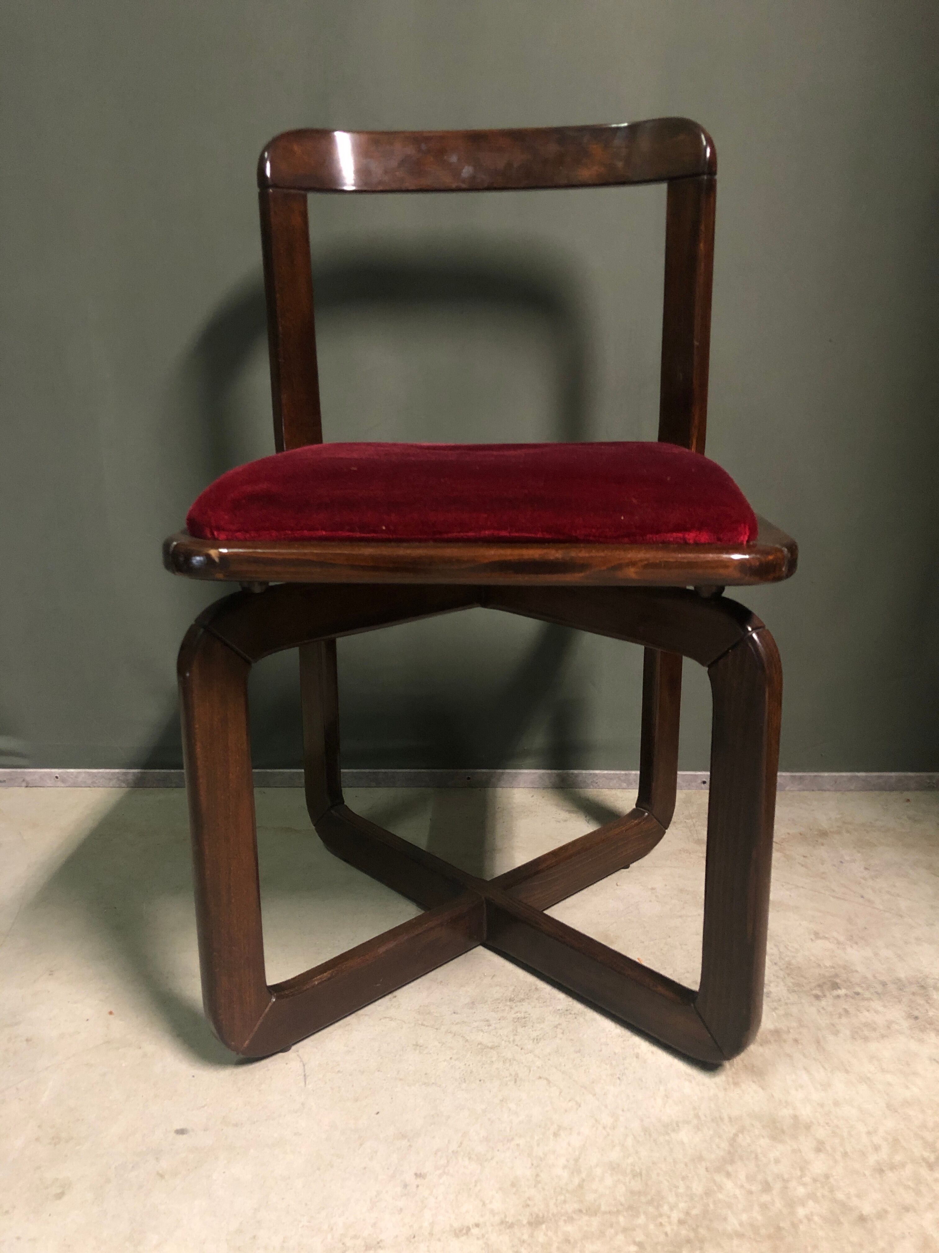 Set of 4 base italian dining chair's 1960