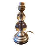 Jacques ADNET lamp base in crystal. Modernist art deco.