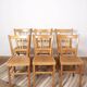 6 bistro chairs, blond wood, typical Luterma brand, 1950s-60s