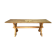 Table pied en x, dessus marqueté rosace et rose des vents