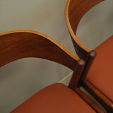 Ensemble de quatre chaises en teck fabrication Korup Stolefa 1970