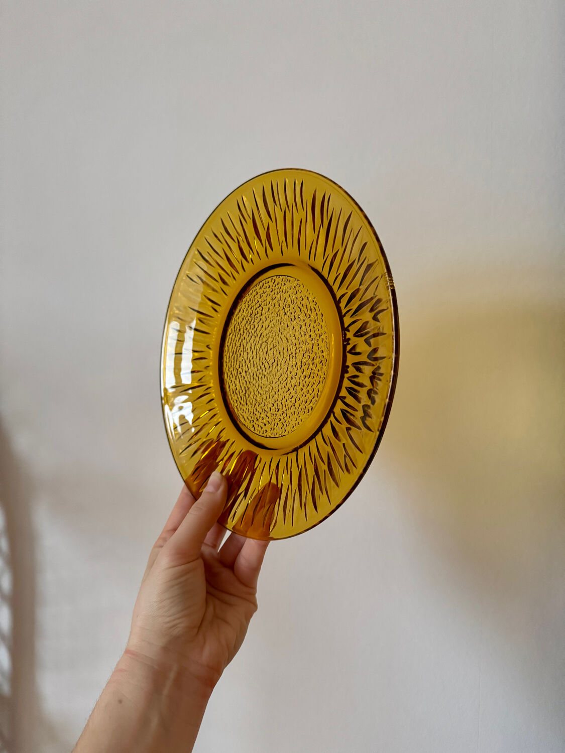 The 6 amber plates Vereco