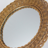 Rattan mirror dating back to the years 70 25cm