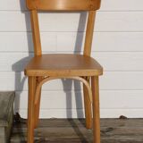 Set of 6 Baumann chairs, light beech, 1960