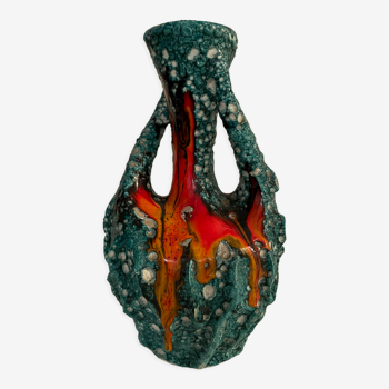 Vase en céramique Vallauris écume de mer / Fat lava