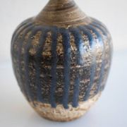 Mid-century Scandinavian modern brutalist art pottery vase by Mari Simmulson for Upsala Ekeby, Sweden, 1970s