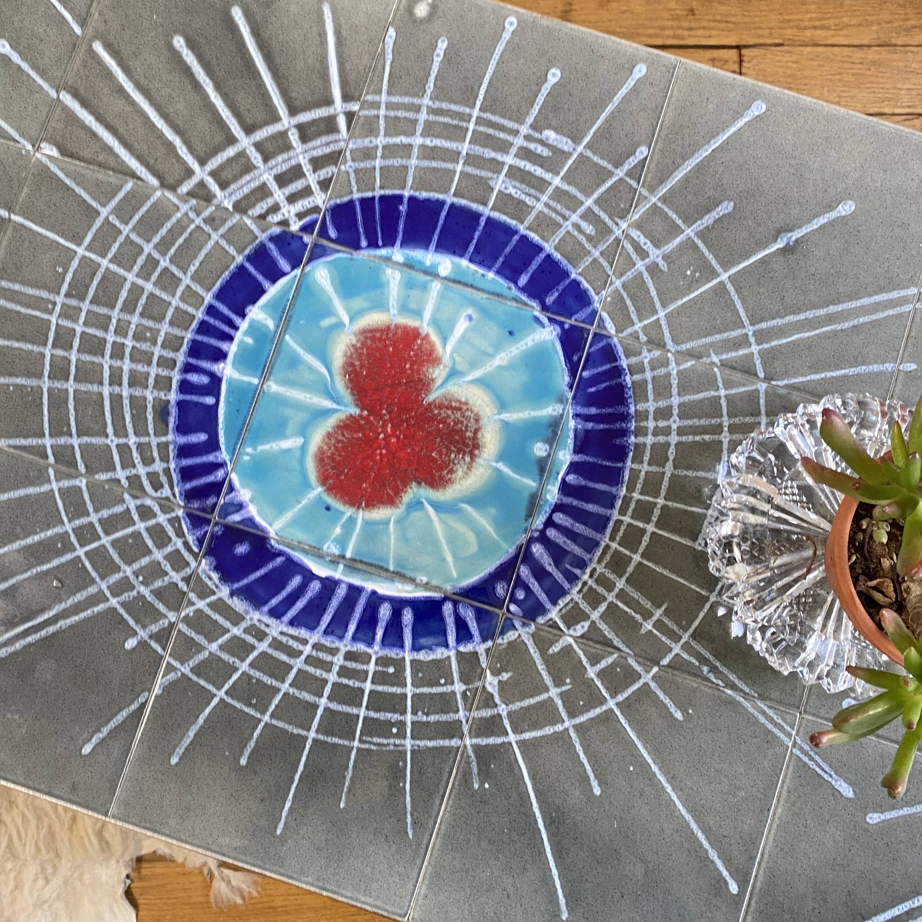 Coffee table with ceramic tiles by Belarti