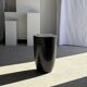 Stool, side table, end table in solid mango wood, cylindrical.