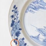 Assiette Chinoise bleu blanc 18e siècle