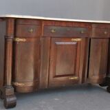 Credenza in mahogany door flame time XIX