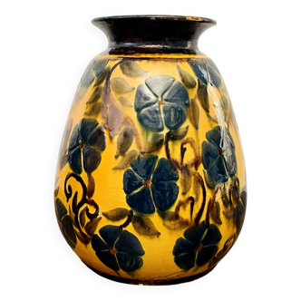 Vase Art déco en céramique vernissée signé René Nicole, 1930