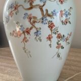 Signed lamp base in enameled porcelain