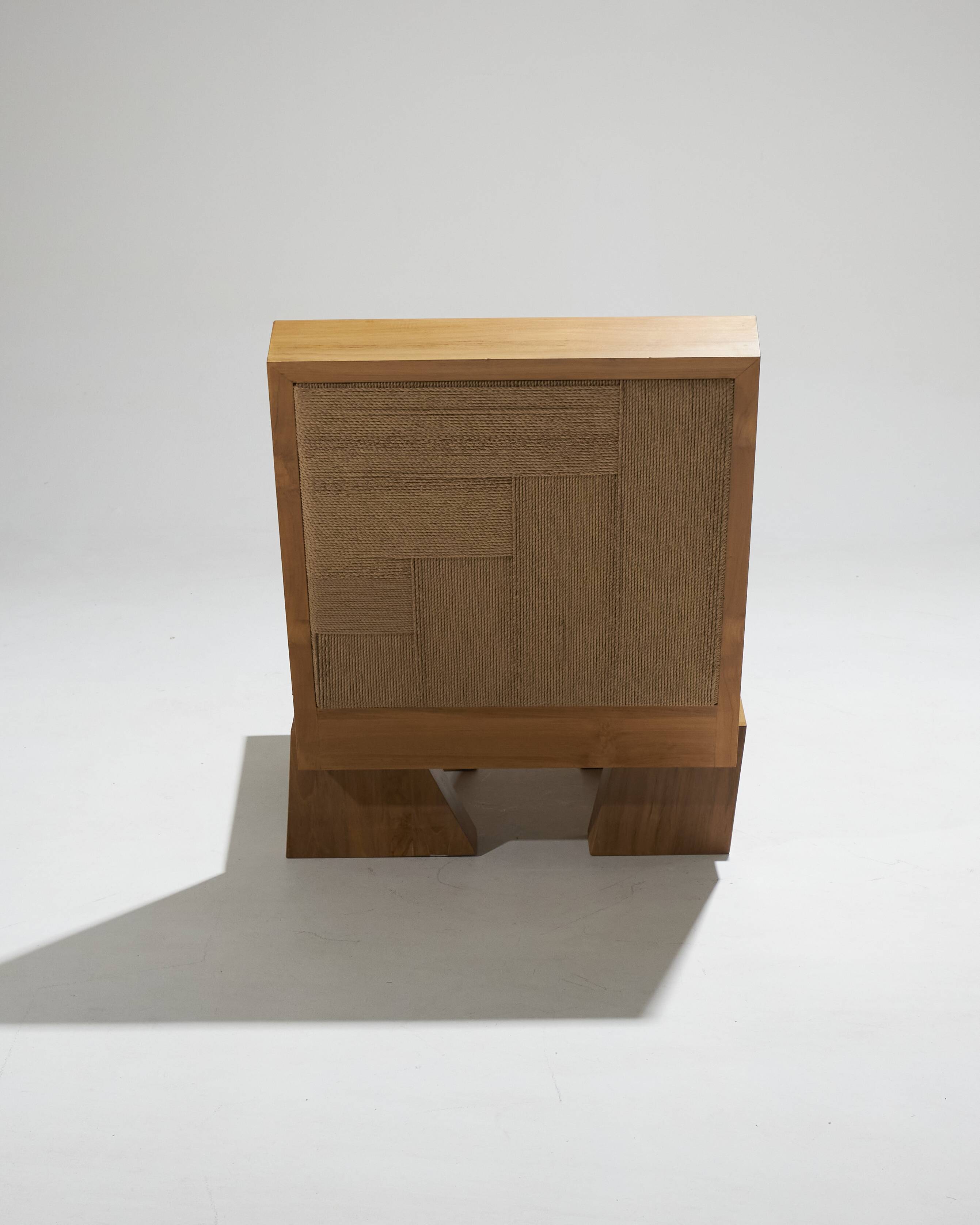 Natural rope block chair