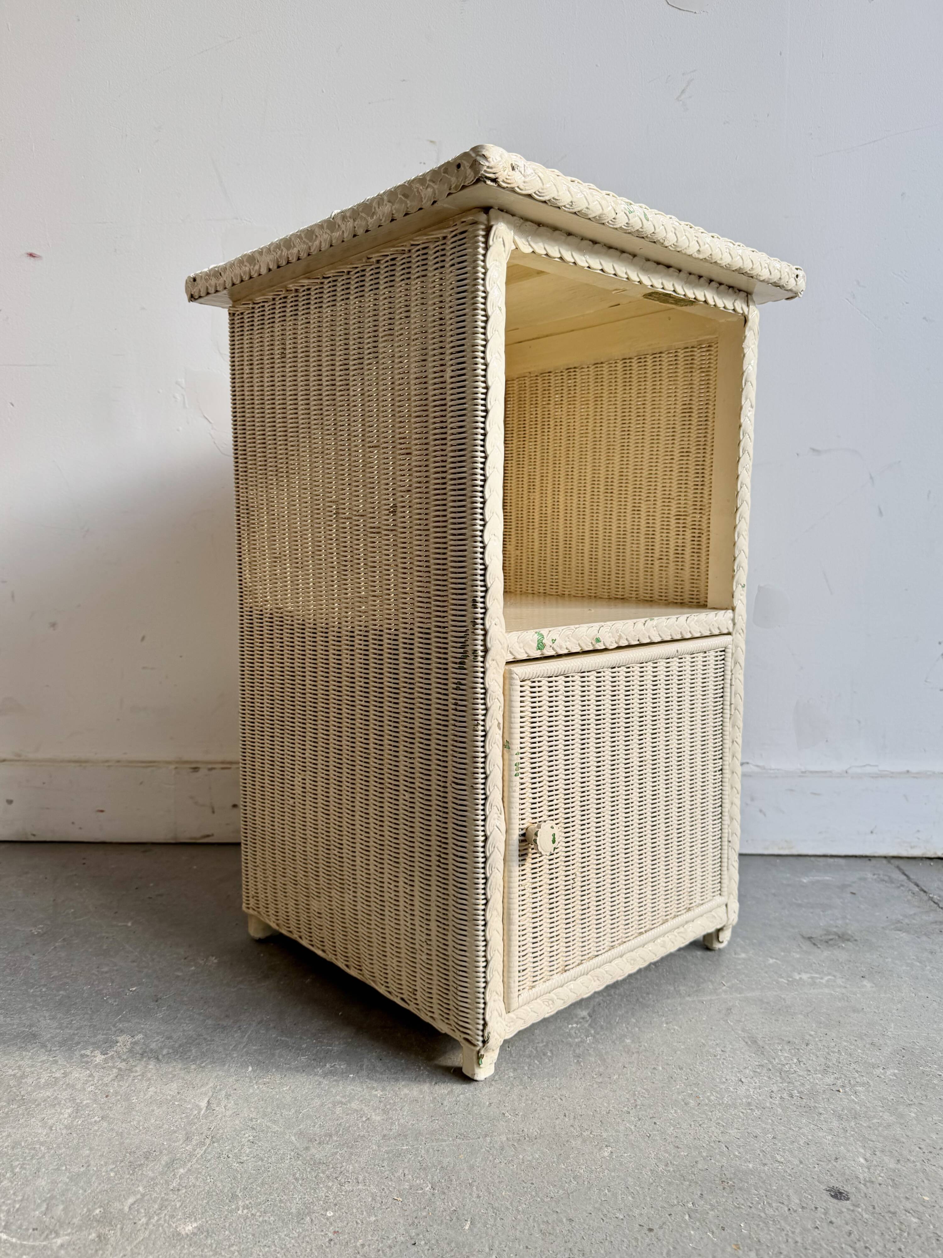 Vintage Wicker Bedside Table by Lloyd Loom