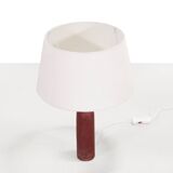 Vintage red glazed Mobach table lamp