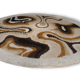 Desso carpet round design vintage 1970 in wool, 190 x 190
