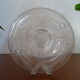 Plate with crystal heel engraved Saint Louis / Baccarat 19th century - 21.5 cm