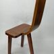 Brutalist low tripod milking stool or side chair Spain ca 1950s