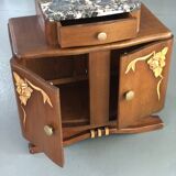 Bedside table marble top arts deco