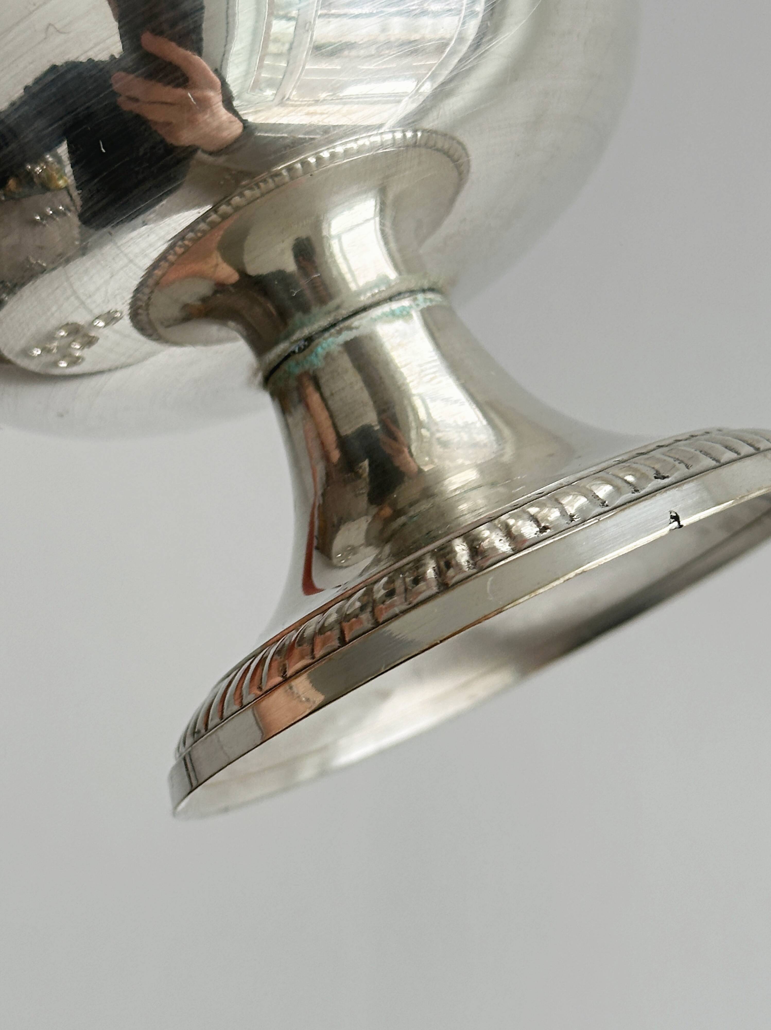 Set of 6 vintage metal dessert bowls