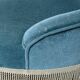 Paire de fauteuils crapaud velours bleu 1970