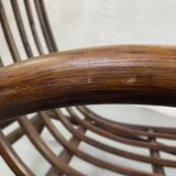 Rattan and bamboo armchair