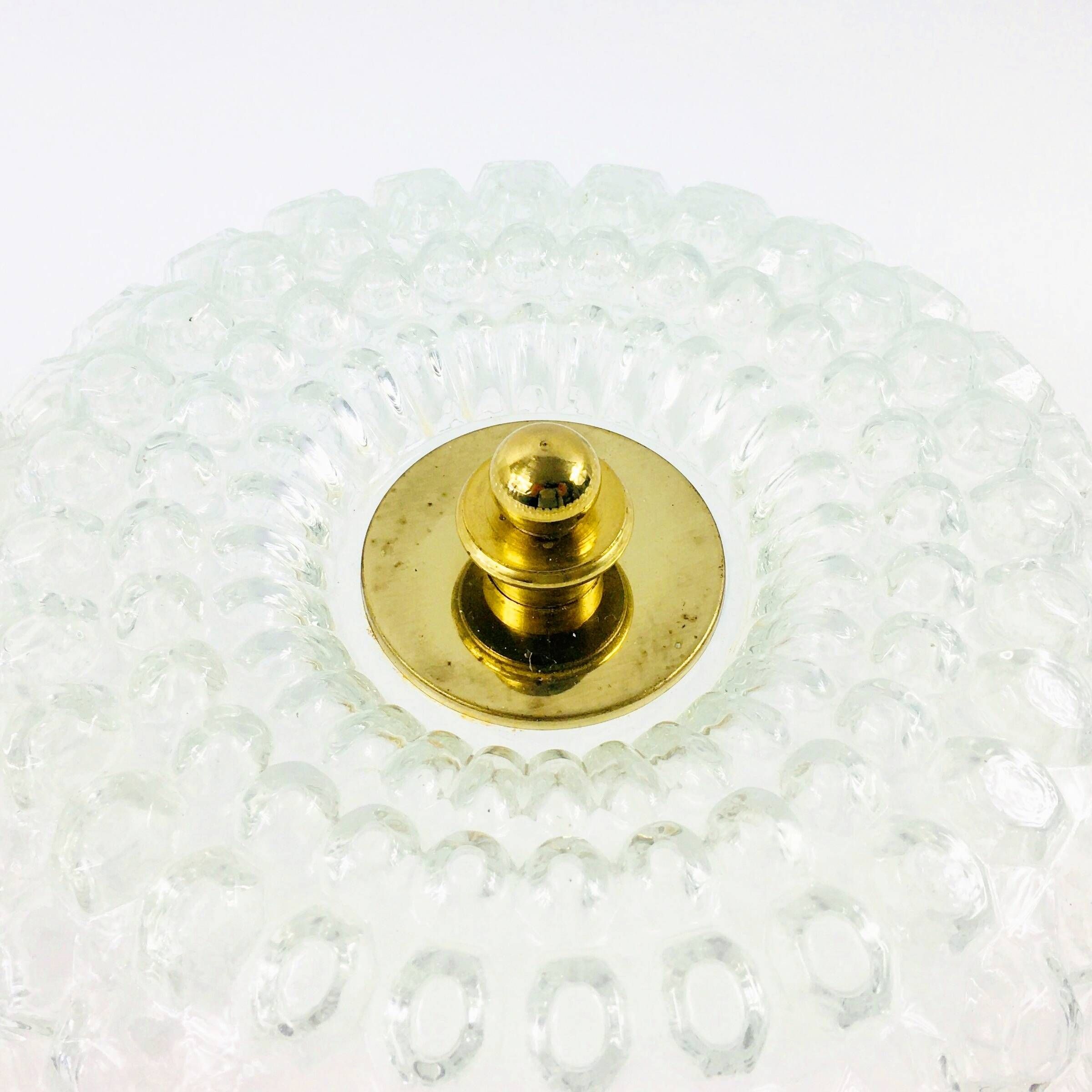 Large Mid-Century Bubble Glass Flush Mount/Ceiling Light by Helena Tynell for Limburg, Germany, 1960