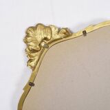 Authentic old resin mirror, gilded by hand
