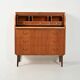 Scandinavian teak secrétaire with sliding tambour