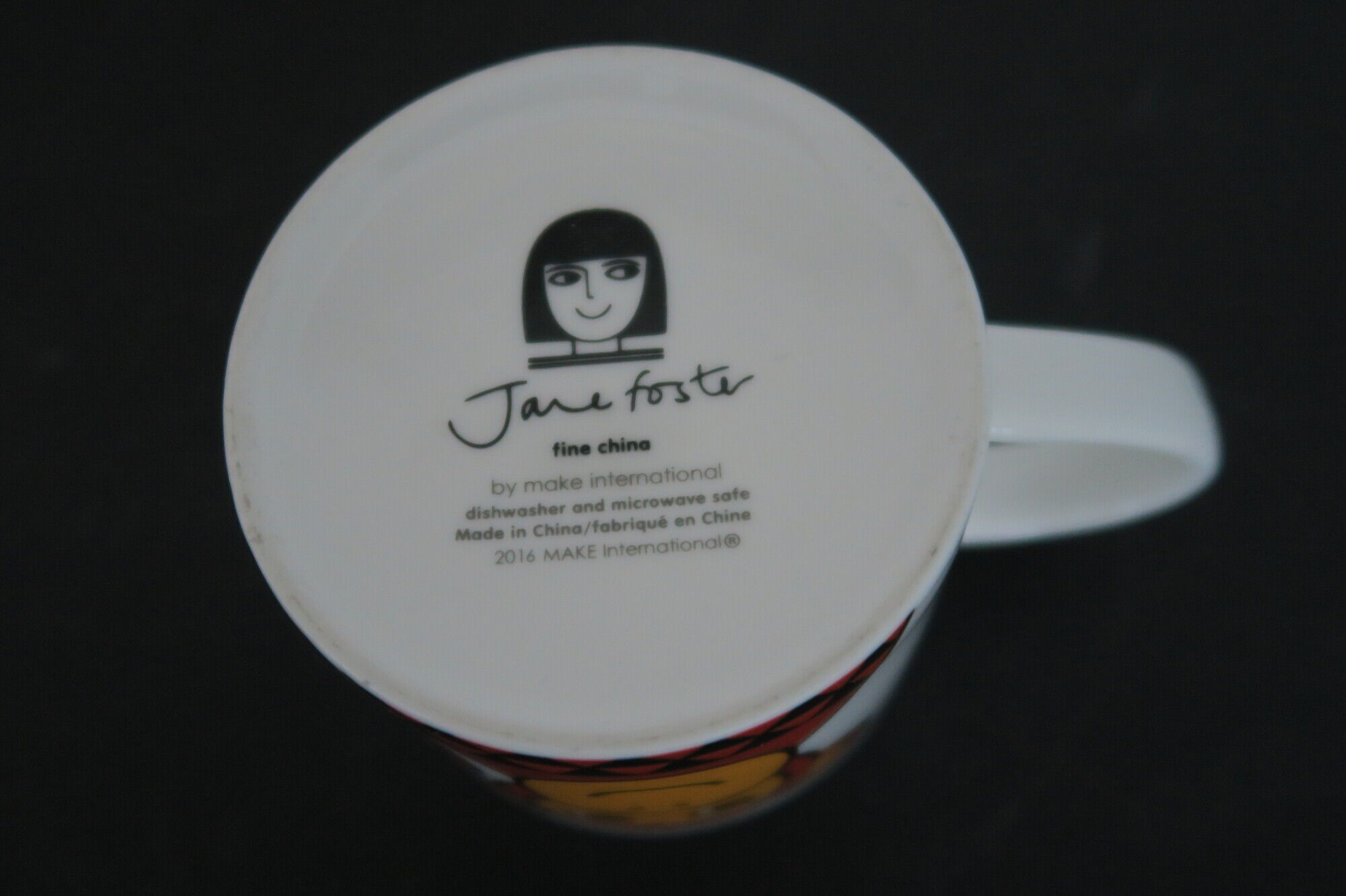 Set of 2 mugs or cups décor monkey design jane foster by make international 2016