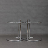 Set of 2 tabes Eileen Gray chrome model 1027