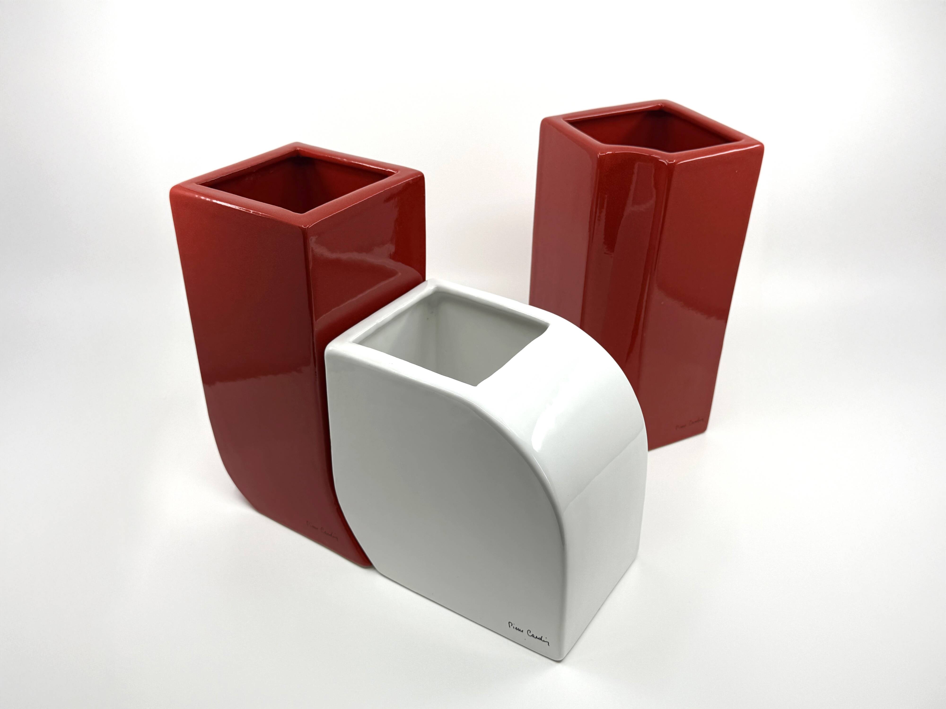 Very rare set of 3 ceramic vases • Pierre Cardin • Circa 1968