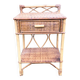 Vintage rattan bedside table