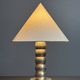 Midcentury nickel plated modernist space age bubbly table lamp, 1970s