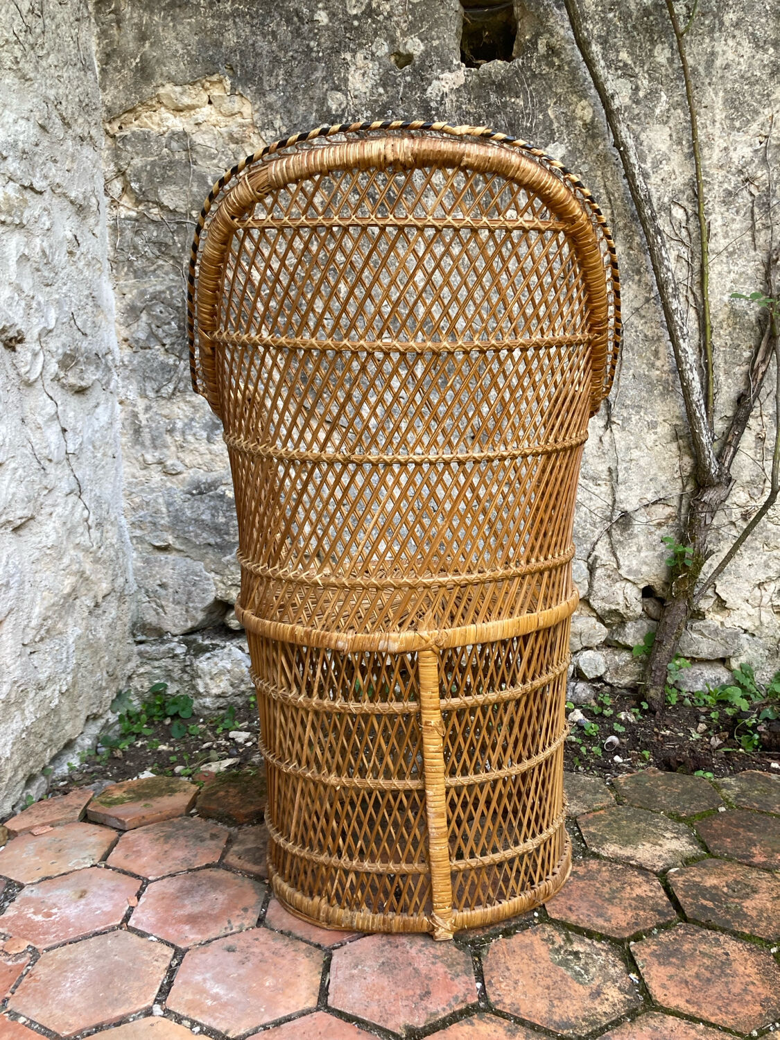 Vintage rattan armchair