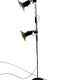 Vintage green fluorescent floor lamp with spots.