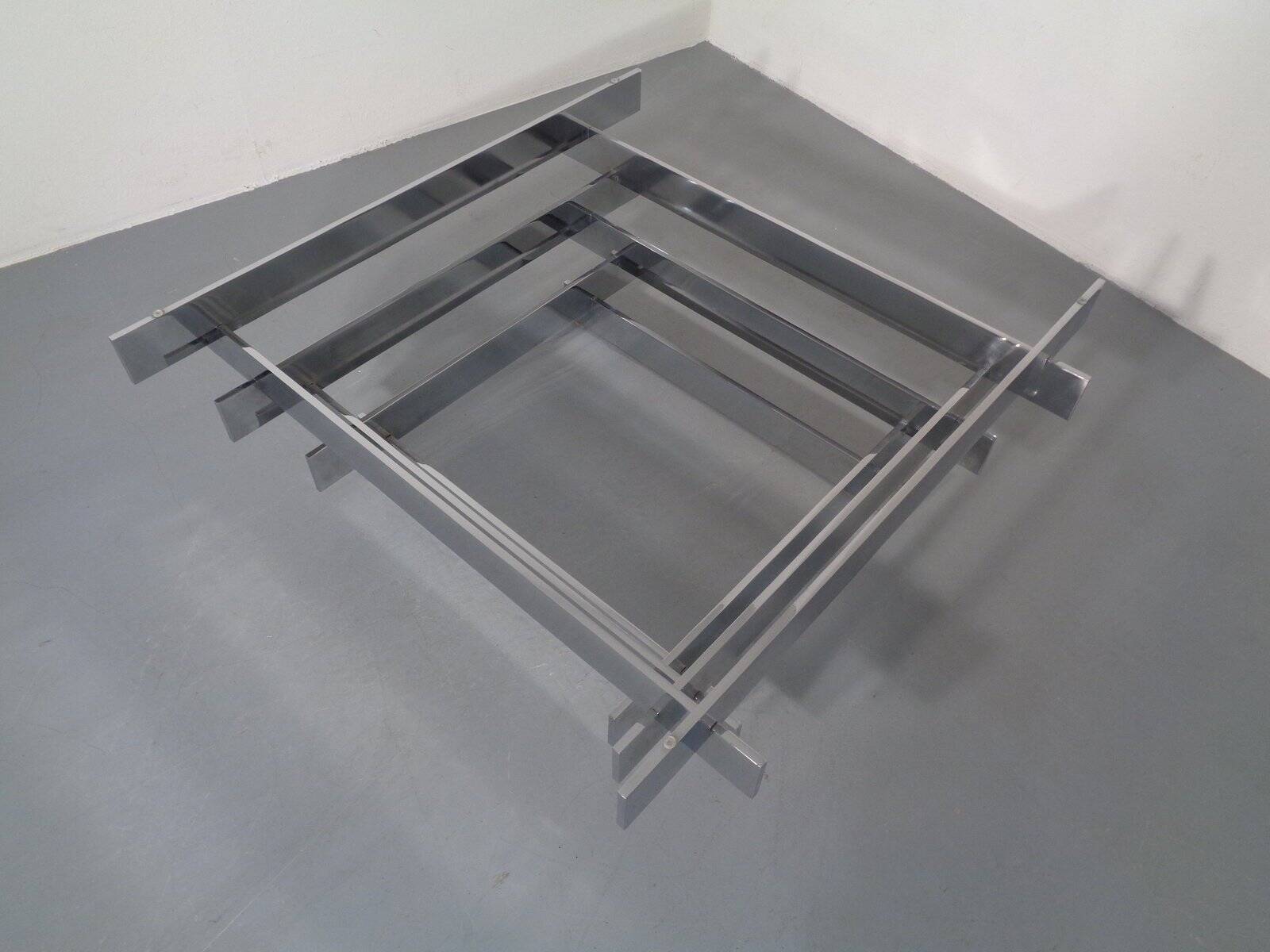 Sculptural Chrome Coffee Table by David Hicks, Italy, 1960s
